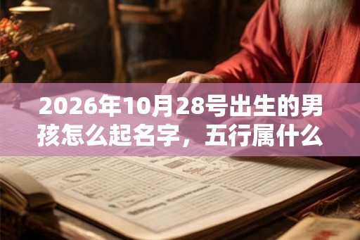 2026年10月28号出生的男孩怎么起名字，五行属什么