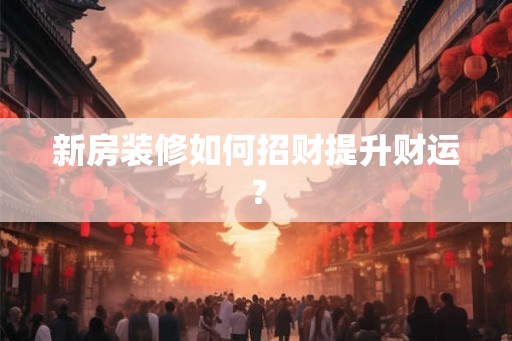 新房装修如何招财提升财运？