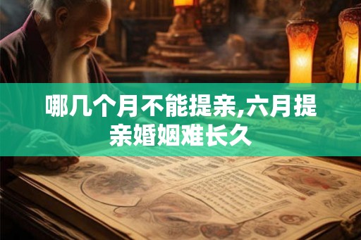 哪几个月不能提亲,六月提亲婚姻难长久 哪几个月不能提亲,六月提亲婚姻难长久