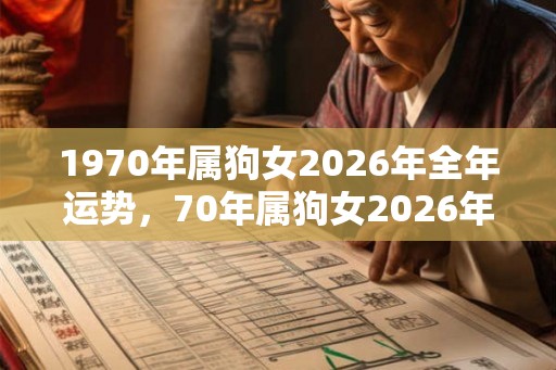 1970年属狗女2026年全年运势，70年属狗女2026年每月运势运程