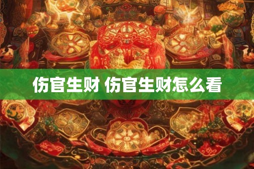 伤官生财 伤官生财怎么看