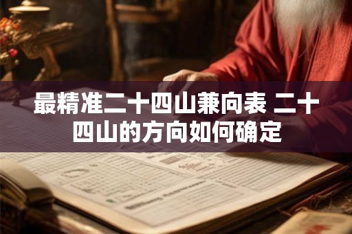 最精准二十四山兼向表 二十四山的方向如何确定