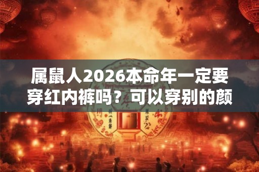 属鼠人2026本命年一定要穿红内裤吗?可以穿别的颜色的内裤吗? 属鼠人2026本命年一定要穿红内裤吗?可以穿别的颜色的内裤吗?