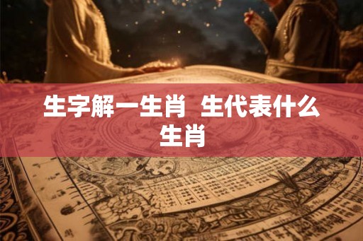 生字解一生肖 生代表什么生肖 生字解一生肖 生代表什么生肖