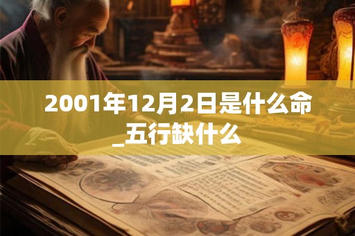 2001年12月2日是什么命_五行缺什么