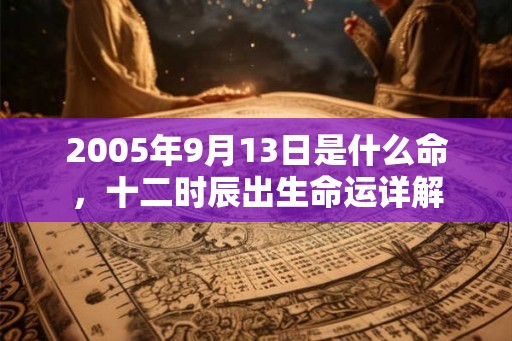 2005年9月13日是什么命，十二时辰出生命运详解
