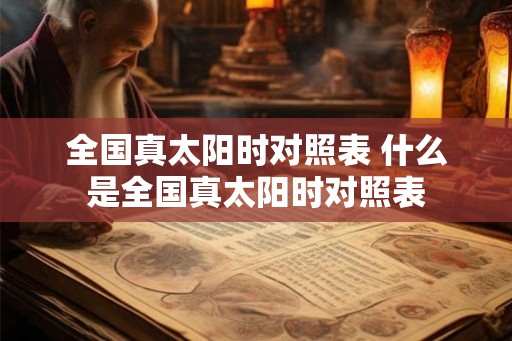 全国真太阳时对照表 什么是全国真太阳时对照表