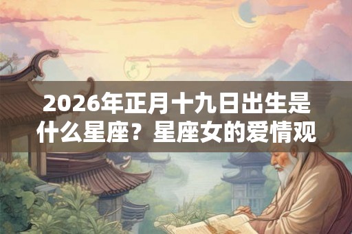 2026年正月十九日出生是什么星座？星座女的爱情观如何？