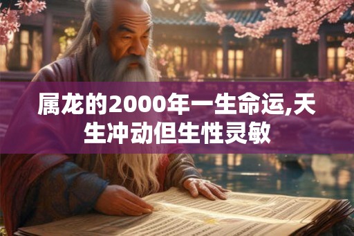 属龙的2000年一生命运,天生冲动但生性灵敏 属龙的2000年一生命运,天生冲动但生性灵敏