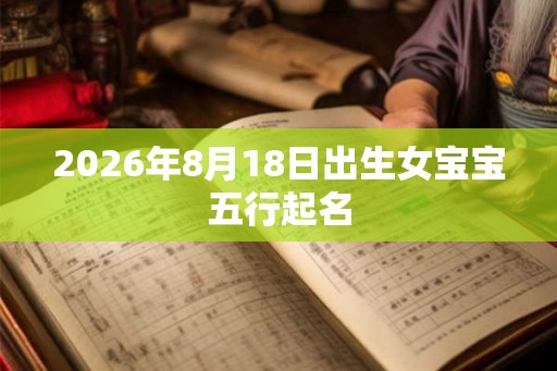 2026年8月18日出生女宝宝五行起名