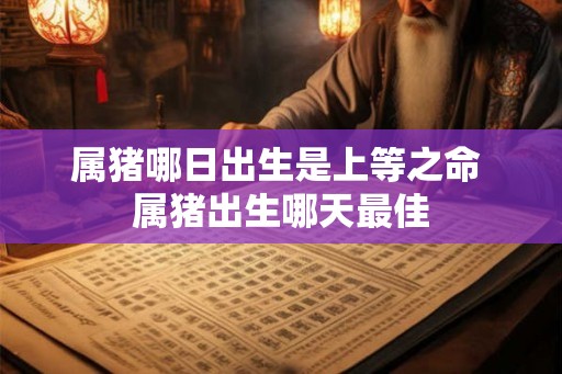 属猪哪日出生是上等之命 属猪出生哪天最佳