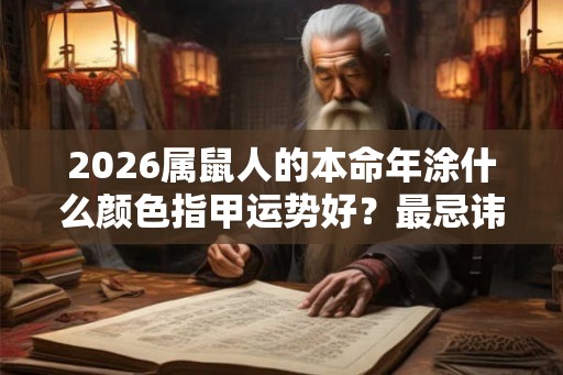 2026属鼠人的本命年涂什么颜色指甲运势好？最忌讳什么颜色？