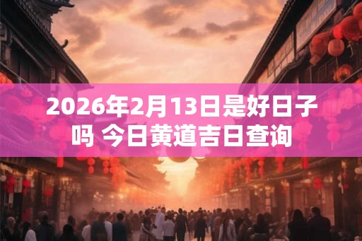 2026年2月13日是好日子吗 今日黄道吉日查询