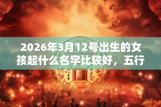2026年3月12号出生的女孩起什么名字比较好，五行属什么