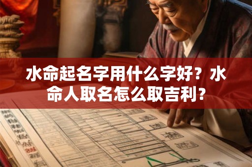 水命起名字用什么字好？水命人取名怎么取吉利？