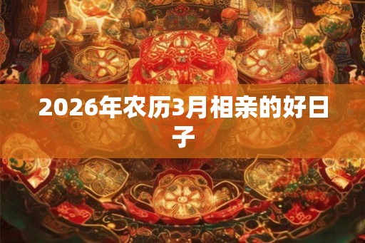 2026年农历3月相亲的好日子