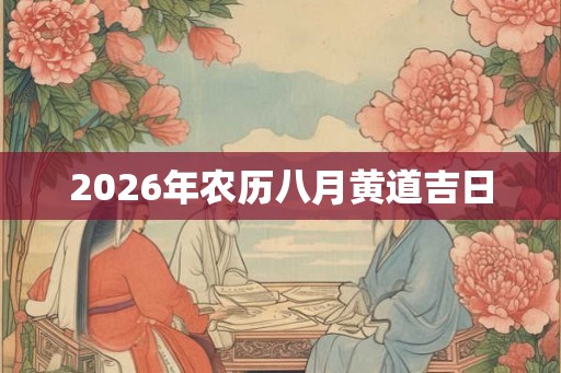 2026年农历八月黄道吉日