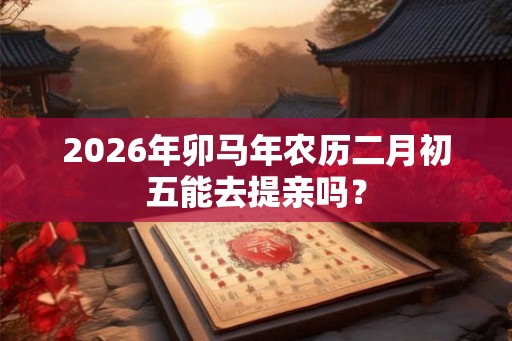 2026年卯马年农历二月初五能去提亲吗？