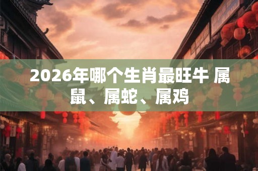 2026年哪个生肖最旺牛 属鼠、属蛇、属鸡
