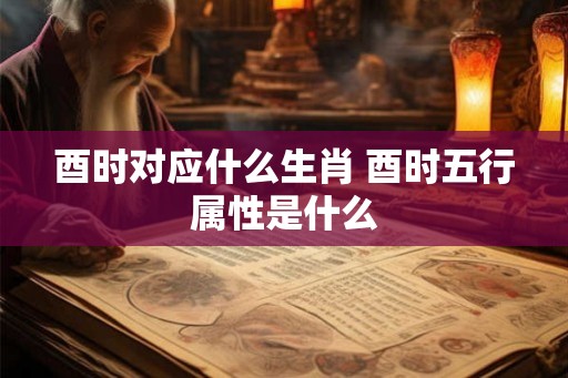 酉时对应什么生肖 酉时五行属性是什么
