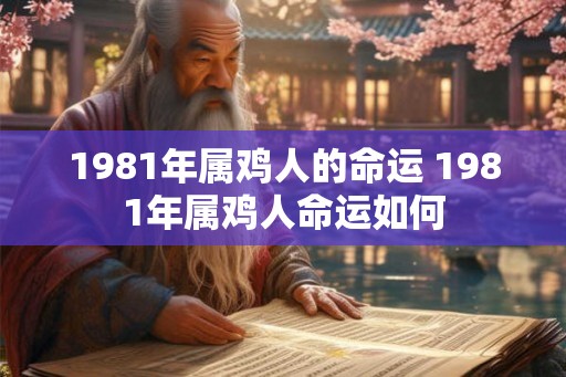 1981年属鸡人的命运 1981年属鸡人命运如何