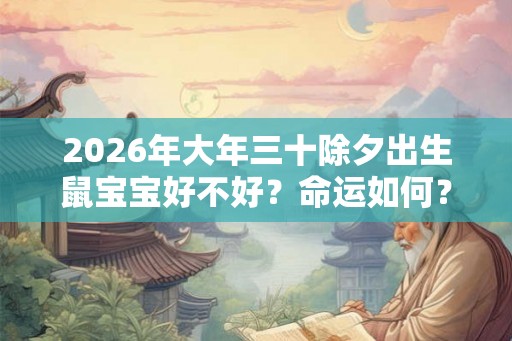 2026年大年三十除夕出生鼠宝宝好不好？命运如何？