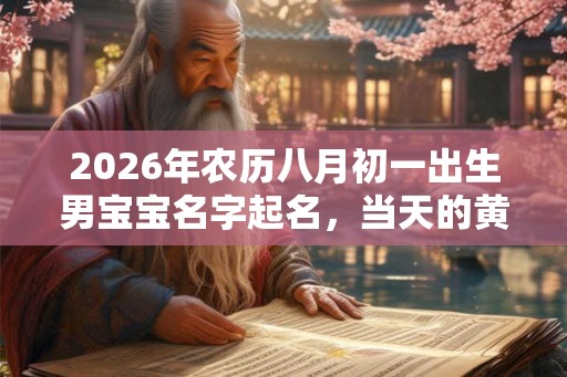 2026年农历八月初一出生男宝宝名字起名，当天的黄历如何？