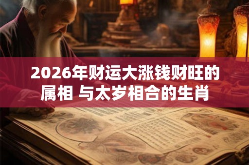2026年财运大涨钱财旺的属相 与太岁相合的生肖 2026年财运大涨钱财旺的属相 与太岁相合的生肖