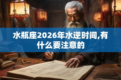 水瓶座2026年水逆时间,有什么要注意的 水瓶座2026年水逆时间,有什么要注意的