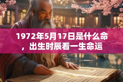 1972年5月17日是什么命,出生时辰看一生命运 1972年5月17日是什么命,出生时辰看一生命运