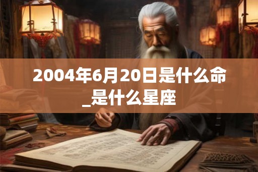 2004年6月20日是什么命_是什么星座