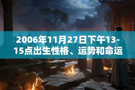 2006年11月27日下午13-15点出生性格、运势和命运