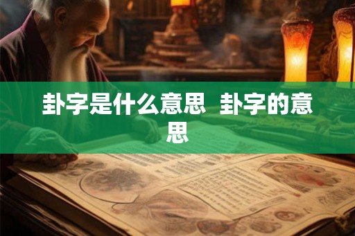 卦字是什么意思  卦字的意思