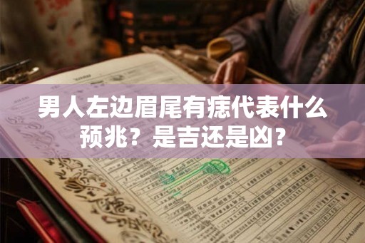男人左边眉尾有痣代表什么预兆？是吉还是凶？