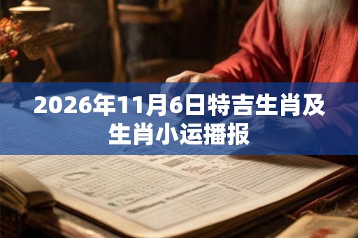 2026年11月6日特吉生肖及生肖小运播报