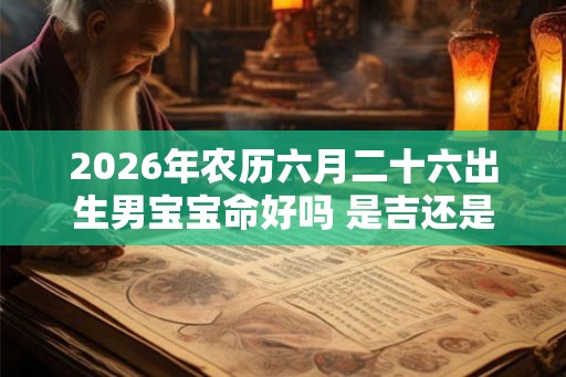 2026年农历六月二十六出生男宝宝命好吗 是吉还是凶