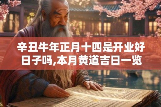 辛丑牛年正月十四是开业好日子吗,本月黄道吉日一览表