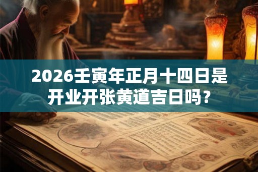 2026壬寅年正月十四日是开业开张黄道吉日吗？