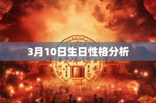 3月10日生日性格分析