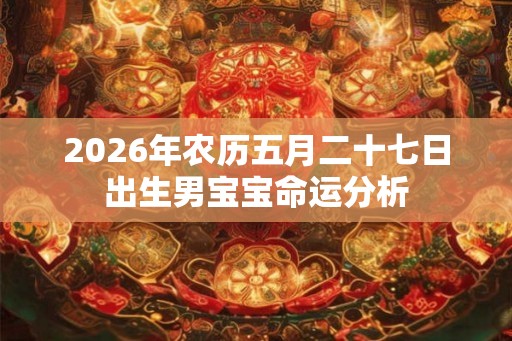 2026年农历五月二十七日出生男宝宝命运分析