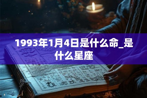 1993年1月4日是什么命_是什么星座