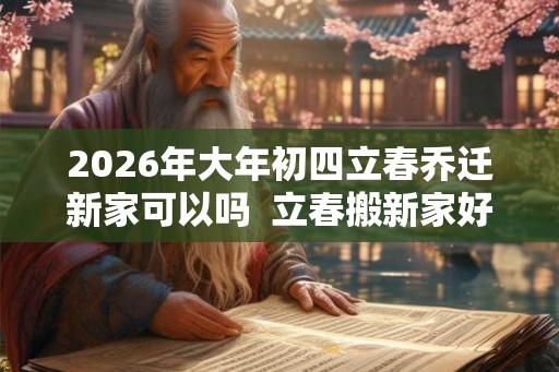 2026年大年初四立春乔迁新家可以吗  立春搬新家好不好