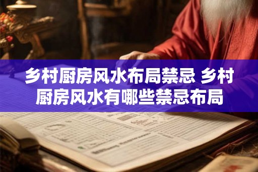 乡村厨房风水布局禁忌 乡村厨房风水有哪些禁忌布局 乡村厨房风水布局禁忌 乡村厨房风水有哪些禁忌布局