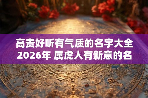 高贵好听有气质的名字大全2026年 属虎人有新意的名字