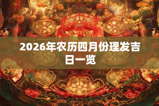 2026年农历四月份理发吉日一览