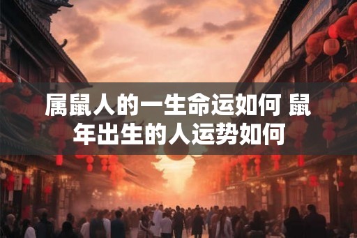 属鼠人的一生命运如何 鼠年出生的人运势如何