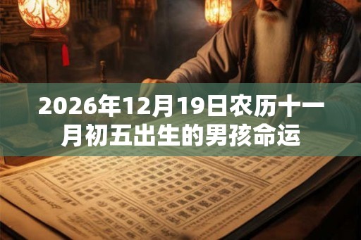 2026年12月19日农历十一月初五出生的男孩命运 2026年12月19日农历十一月初五出生的男孩命运