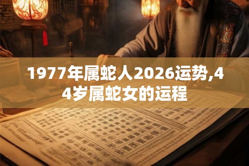 1977年属蛇人2026运势,44岁属蛇女的运程