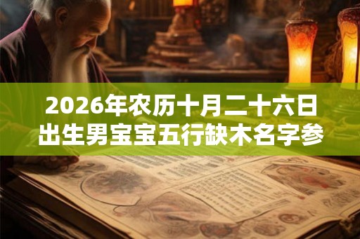 2026年农历十月二十六日出生男宝宝五行缺木名字参考