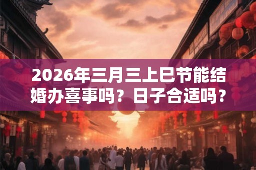 2026年三月三上巳节能结婚办喜事吗?日子合适吗? 2026年三月三上巳节能结婚办喜事吗?日子合适吗?